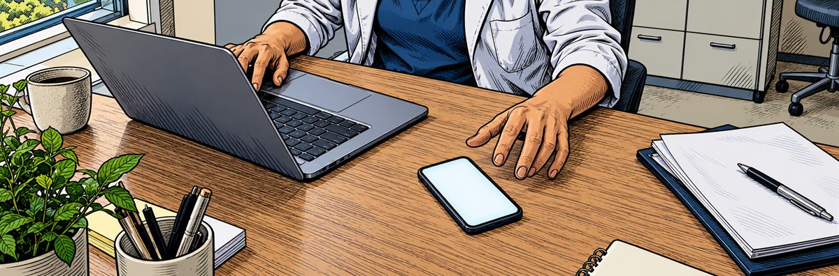Illustration zum Beitrag: Stress durchs Smartphone: Warum das Handy nach Feierabend nicht loslässt
