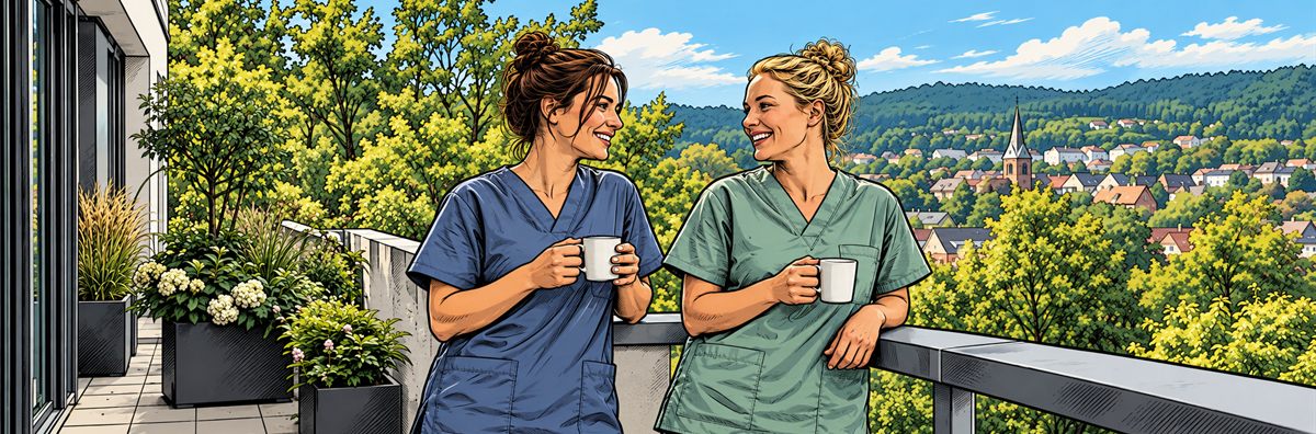 Illustration zum Beitrag: Stress durchs Smartphone: Warum das Handy nach Feierabend nicht loslässt